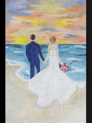 SUNSET BEACH WEDDING by Oasis Needlepoint O-MB6