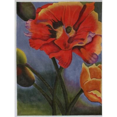  PLDKD623 ORANGE POPPIES by Karen Dukes for PLD Designs