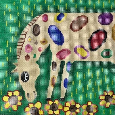 PM11752 - SMALL SPOTTED HORSE by Patti Mann