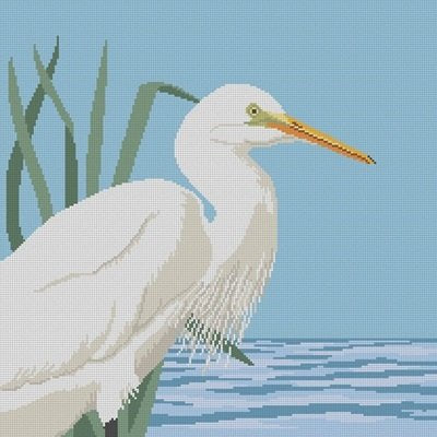 SR1042-13 SNOWY EGRET by Susan Roberts