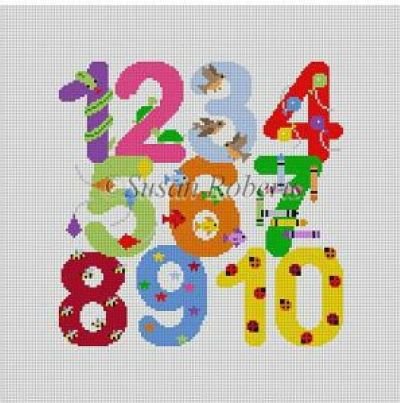 SR01308-13 NUMBERS with CHARACTERS by Susan Roberts