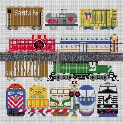 SREP1049-13 TRAIN CARS by Susan Roberts
