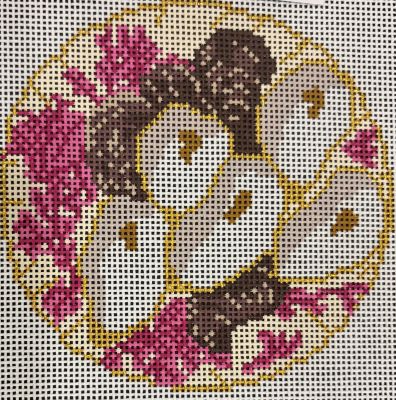 SWS 4004 PINK OYSTER PLATE by Stitching with Stacey