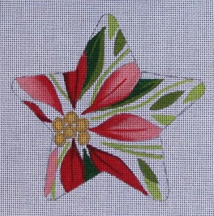 Poinsettia Star Ornament STITCH GUIDE ONLY by Ray Crawford RCHO719SG