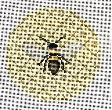 VNGO-08 BEE ORNAMENT ROUND by Vallerie Needlepoint Gallery