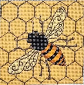 ZE741 SMALL BEE SQUARE BY ZECCA DESIGNS