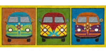 AP2965 GROOVY VW BUSES by Alice Peterson