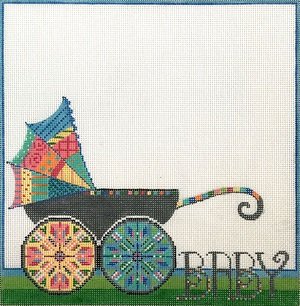 AP3707 BABY BUGGY BIRTH ANNOUNCEMENT by Alice Peterson