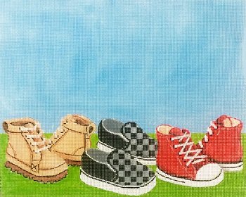 AP3713 BOYS SHOES BIRTH ANNOUNCEMENT by Alice Peterson