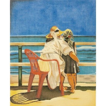 AP4106 MOTHER AND CHILD AT THE BEACH by Alice Peterson
