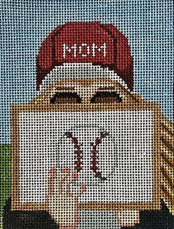 GEP350 BASEBALL MOM SMALL STITCHING GIRL by Gayla Elliott