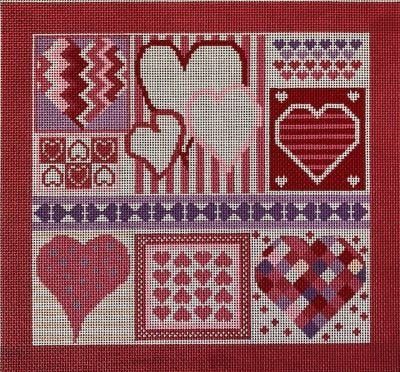 ASIT243-13 VALENTINE'S COLLAGE  by A Stitch in Time