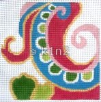 CLEARANCE C-AV1234a-PAISLEY PINK GREEN 1 SQUARE  by Aviva