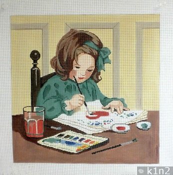 GIRL PAINTING  by Aviva STITCH GUIDE AV3024asg
