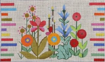 AWP 851A FLORAL ON YELLOW MEDIUM PILLOW by Ann Wheat Pace