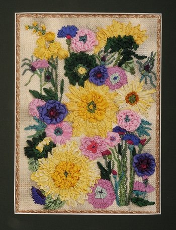 BB36 SUNFLOWERS and DAHLIAS by SALLY BAER