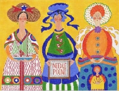 CBKJJMPL08-THREE LADIES by CBK NEEDLEPOINT