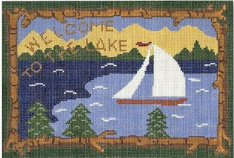 CBKLMPL17-WELCOME TO THE LAKE by CBK NEEDLEPOINT