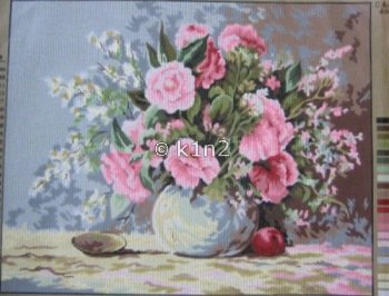 CDA11382-PINK FLOWERS IN VASE by Collection d'Art
