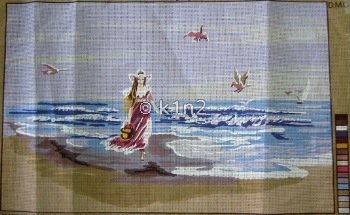 CDA12926-GIRL ON THE BEACH by Collection d'Art