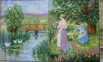 CDA14271-LADIES AT THE RIVER by Collection d'Art