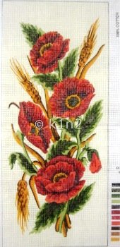 CDA8021-POPPIES IN WHEAT by Collection d'Art