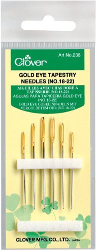 CLOVER GOLD EYE TAPESTRY NEEDLES 18-22-CL238Asst
