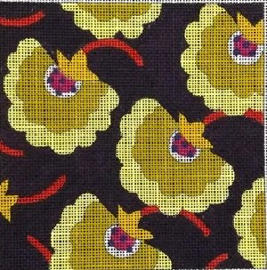 COPIN292 YELLOW FLOWERS ON BROWN by Colors of Praise