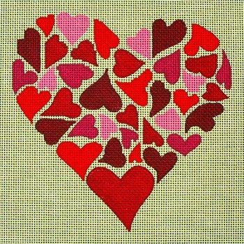 DC8123 MOSAIC HEARTS by DC Designs for Vallerie Needlepoint Gallery