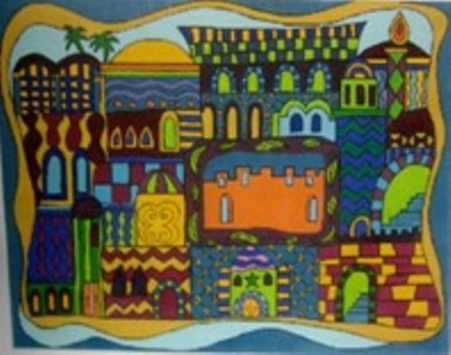 MULTI JERUSALEM TALLIS BAG by Danji Designs STITCH GUIDE-DAJW50T
