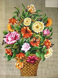 Large Basket of Flowers by Diamant-DIAC922
