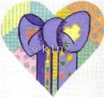 DRPUR-HEART with PURPLE BOW by Dee Ross
