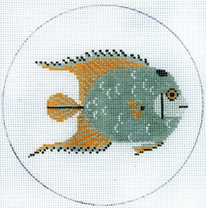 TRGCH35 FISH GREY AND YELLOW by Charley Harper