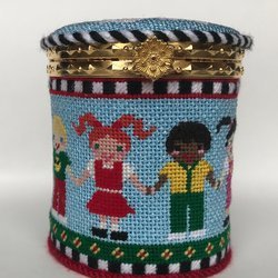 FS R33 CHILDRENS TZEDAKAH HINGED BOX by Funda Scully