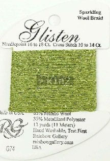 GL74 ASPARAGUS GLISTEN THREAD by Rainbow Gallery