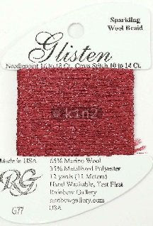 GL77 CRANBERRY SPLASH GLISTEN THREAD by Rainbow Gallery
