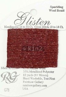 GL78 DEEP MERLOT GLISTEN THREAD by Rainbow Gallery