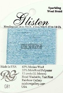 GL81 POWDER BLUE GLISTEN THREAD by Rainbow Gallery