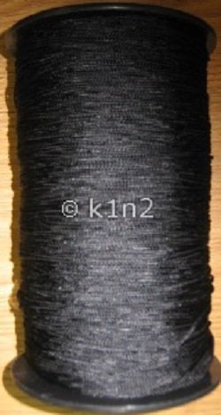 BLACK RAYON GARTEL YARN Lg
