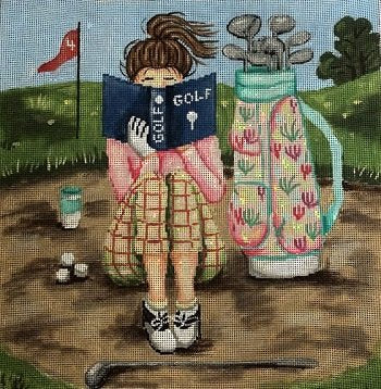 GEP290 Golf Stitching Girl by Gayla Elliott