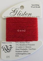 GL15 HIGH RISK RED GLISTEN THREAD by Rainbow Gallery-GL15