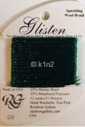GL18 FROSTY SPRUCE GLISTEN THREAD by Rainbow Gallery-GL18