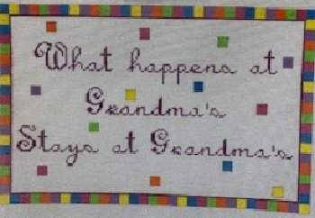 GSRG205 WHAT HAPPENS AT GRANDMA'S by Gone Stitching