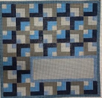 BLUE GREY INTERLOCING SQUARES TEFILLIN by Gone Stitching STITCH GUIDE ONLY GSRG209sg