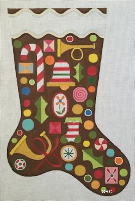 RCHO1186 GINGERBREAD STOCKING by Ray Crawford