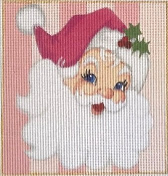 PINK SANTA SQUARE ORNAMENT by Raymond Crawford STITCH GUIDE RCHO1824sg