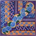 CHECKERS AND FLOWERS by AGA Designs JAGA315M