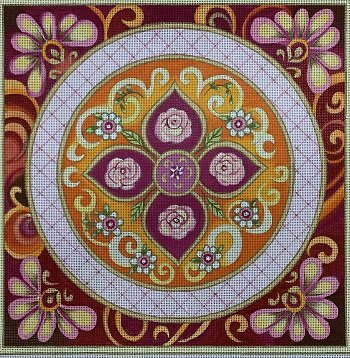 JG103 PINK MEDALLION by Janice Gaynor