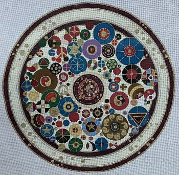 JGN064 LARGE ROUND COINS CHALLAH COVER by Janice GaynorI