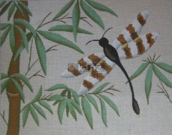 DRAGONFLY AND BAMBOO BY JP NEEDLEPOINT - JPBT031